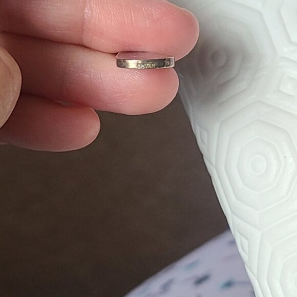 Vintage Boho Rare Sterling Silver Blue John Gemstone Purple Drop Dangle Earrings - Picture 10 of 10